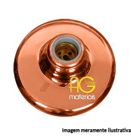 Plafon Completo Ouro Rose com Bocal - Dicompel